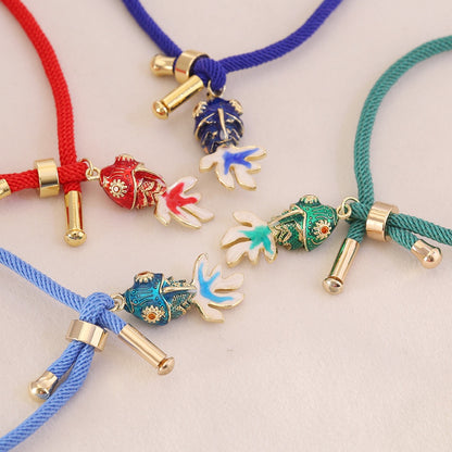 Golden Koi Adjustable Charm Bracelet
