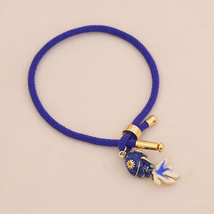 Golden Koi Adjustable Charm Bracelet