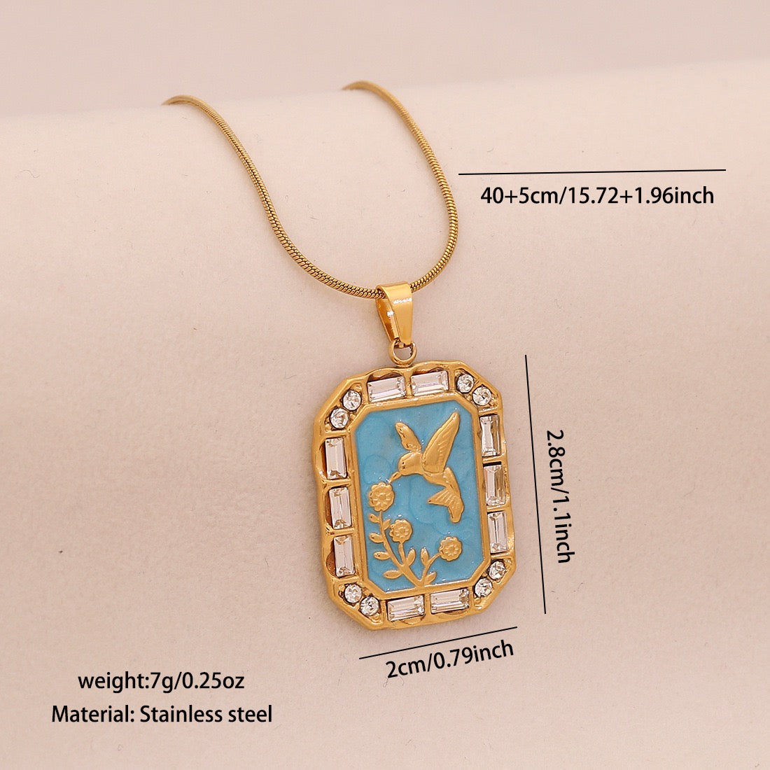 Azure Tide Pearl Charm Necklace