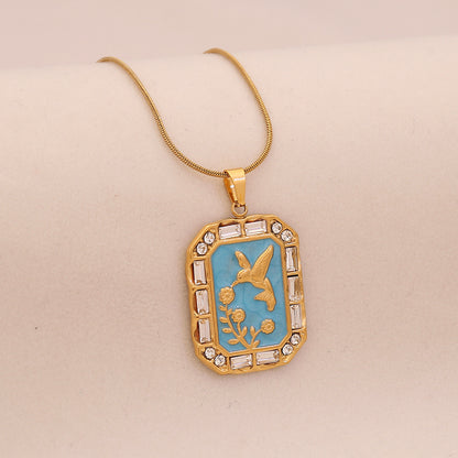 Azure Tide Pearl Charm Necklace