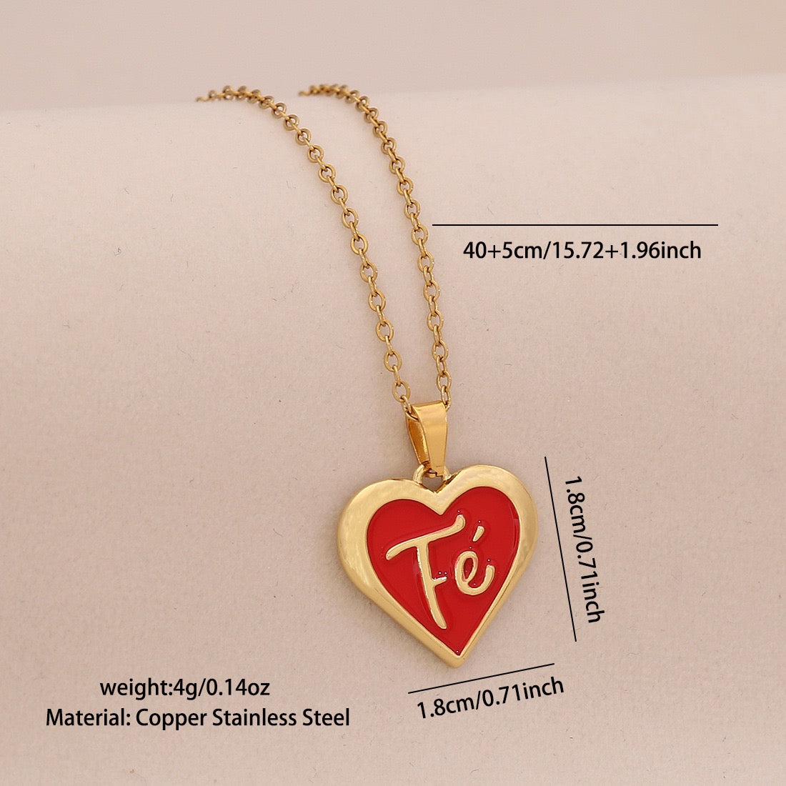 Crimson Rose Heart Necklace