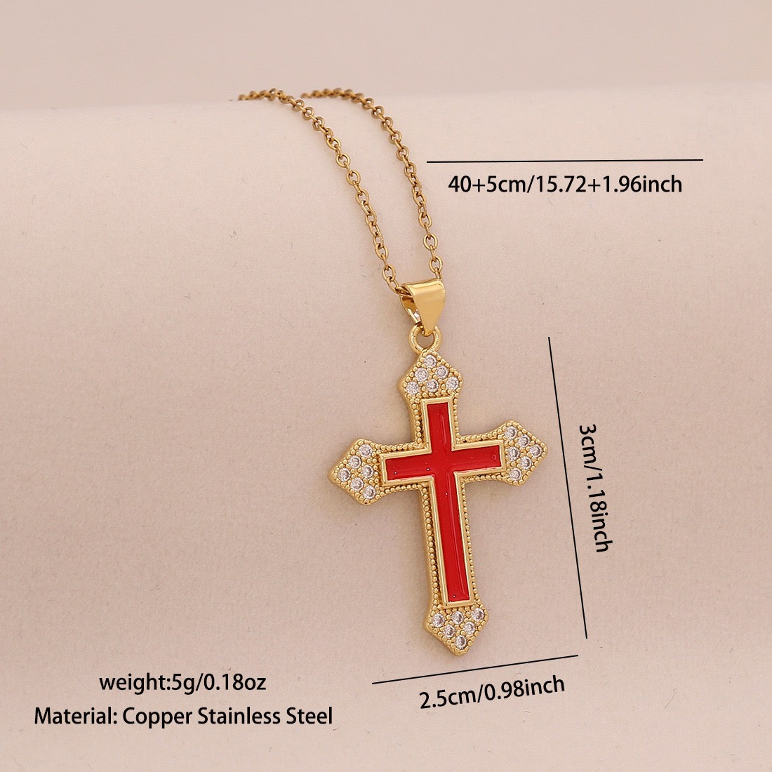 Crimson Rose Heart Necklace