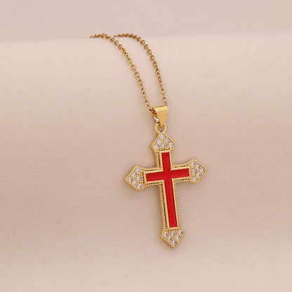 Crimson Rose Heart Necklace