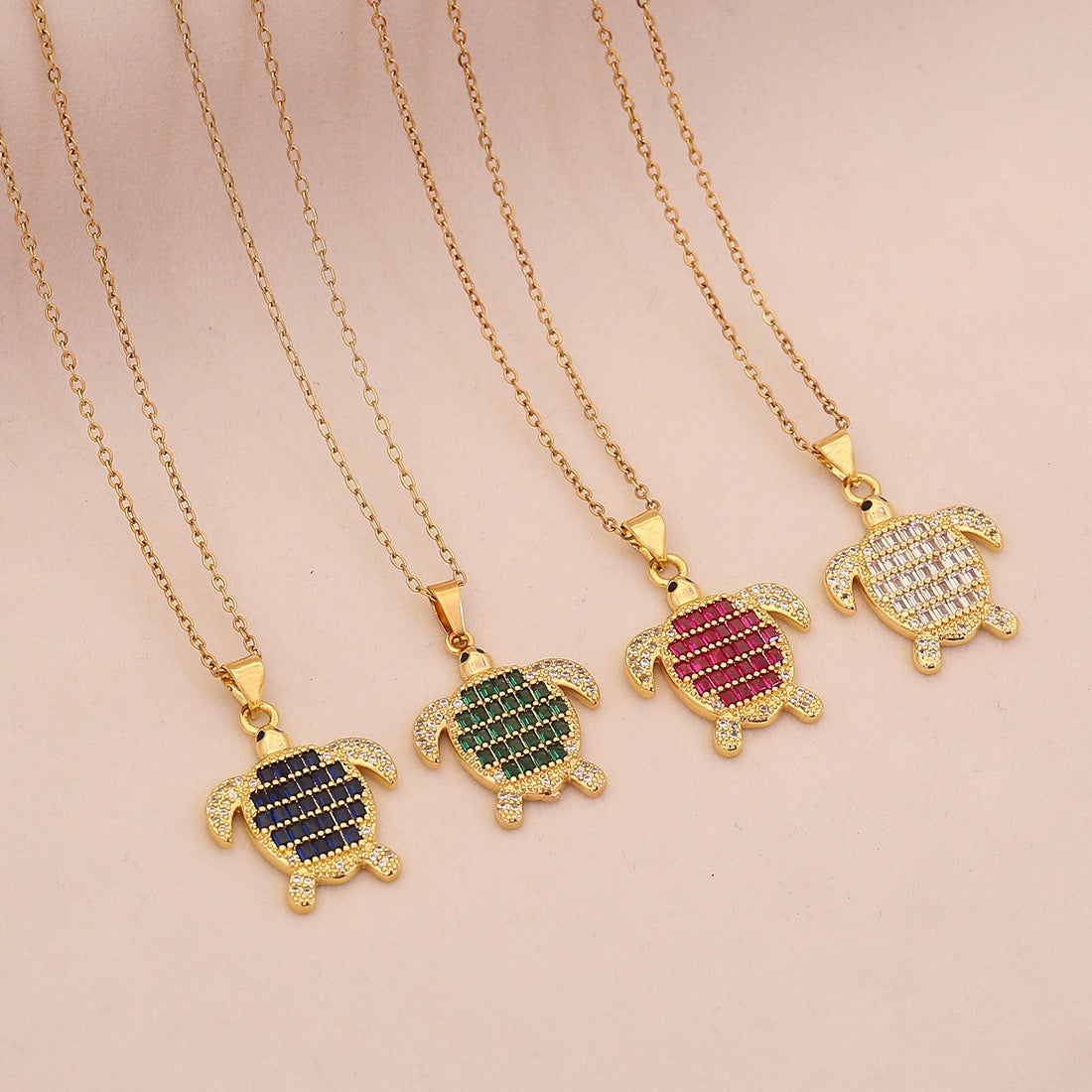 Rainbow Tide Sea Turtle Necklace