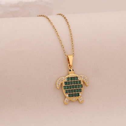 Rainbow Tide Sea Turtle Necklace