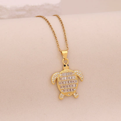 Rainbow Tide Sea Turtle Necklace