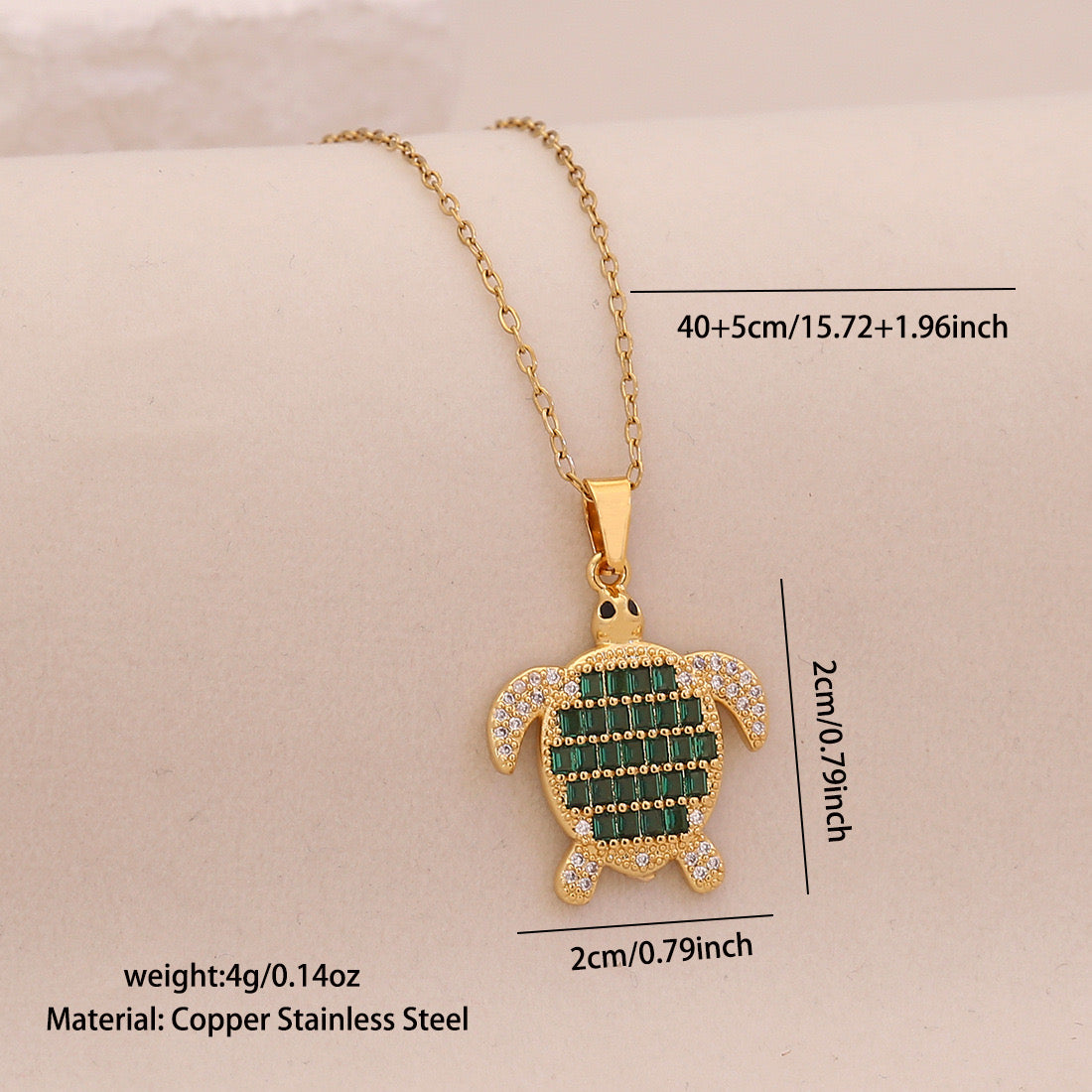 Rainbow Tide Sea Turtle Necklace