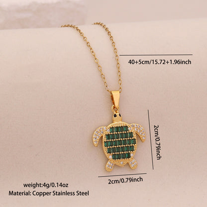 Rainbow Tide Sea Turtle Necklace