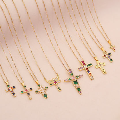 Radiant Cross Diamond Necklace