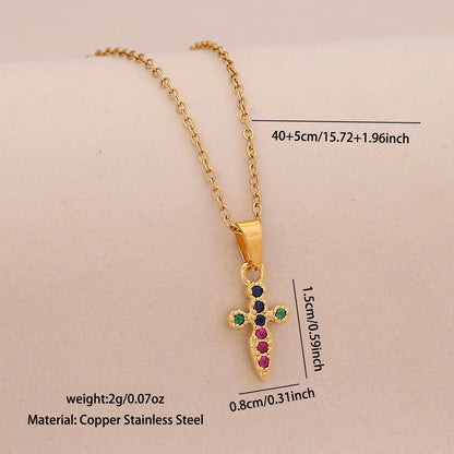Radiant Cross Diamond Necklace