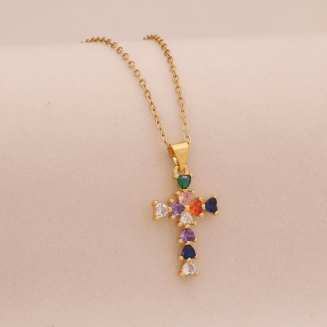 Radiant Cross Diamond Necklace