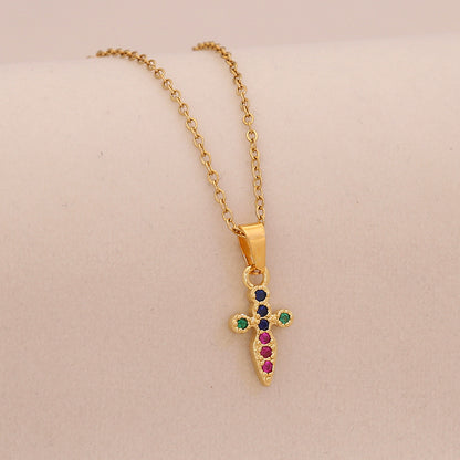 Radiant Cross Diamond Necklace