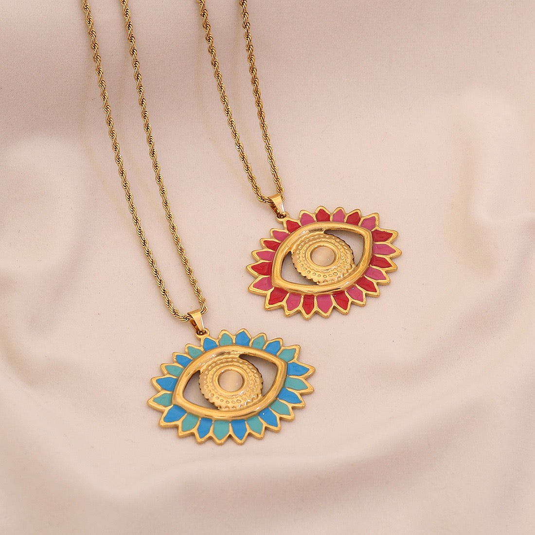 Mystic Eye Statement Necklace Set