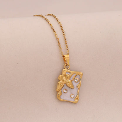 Enchanted Butterfly Enamel Necklace