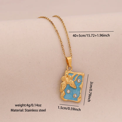 Enchanted Butterfly Enamel Necklace