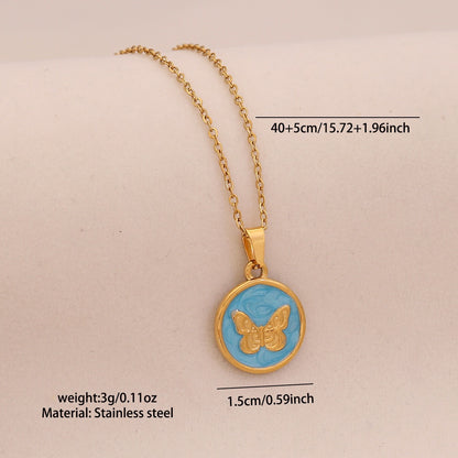 Enchanted Butterfly Enamel Necklace