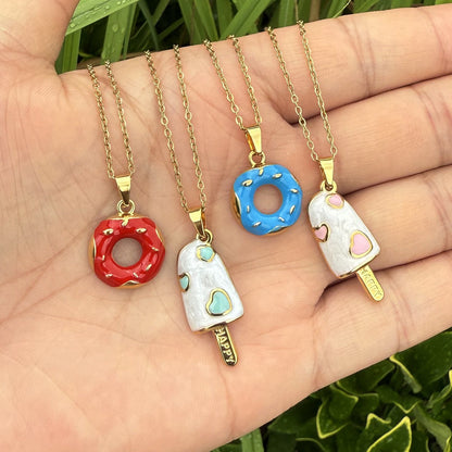 Sweet Bliss Donut & Ice Cream Necklace