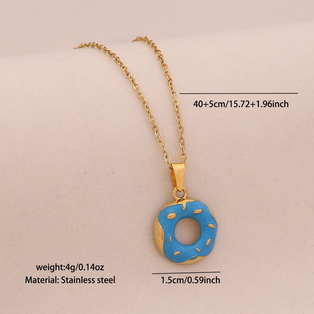 Sweet Bliss Donut & Ice Cream Necklace