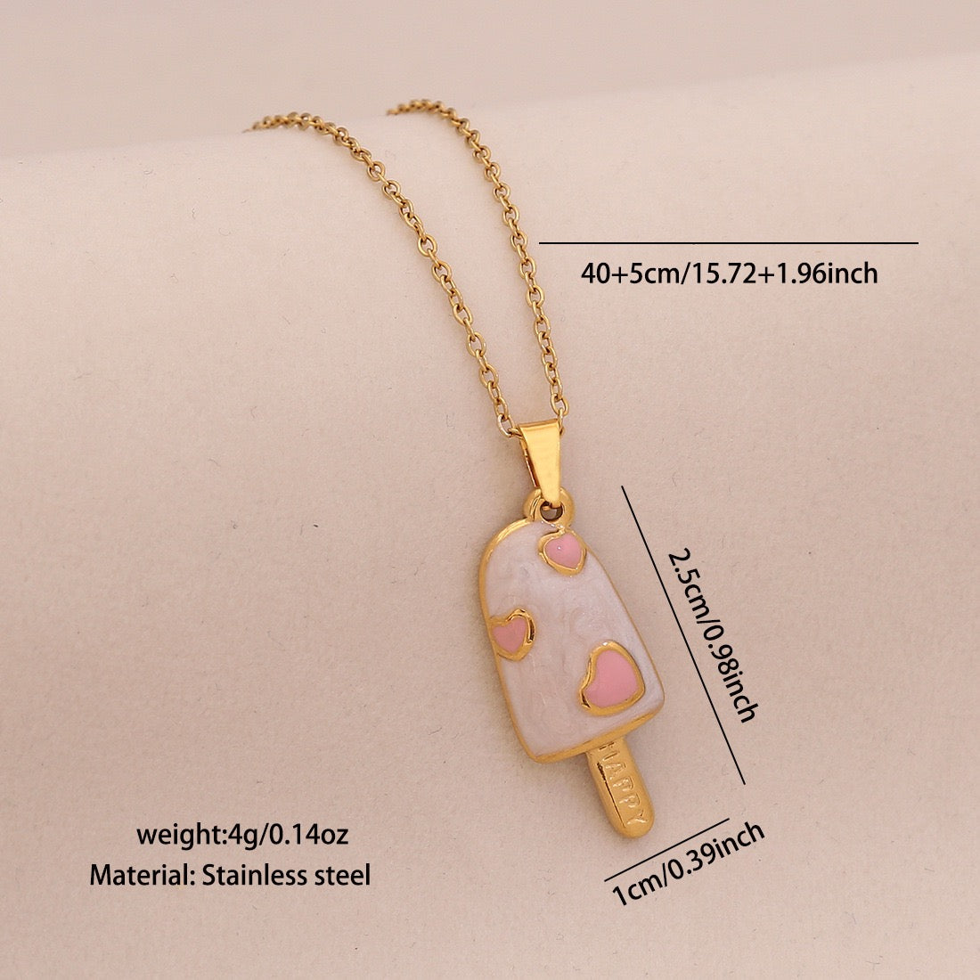 Sweet Bliss Donut & Ice Cream Necklace