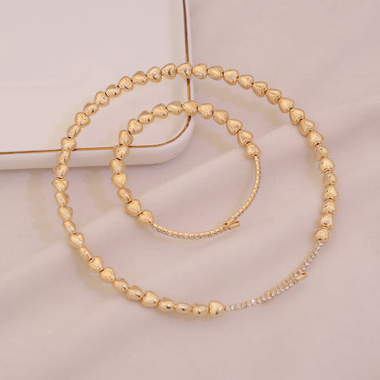 Bold Heart Choker Necklace Set