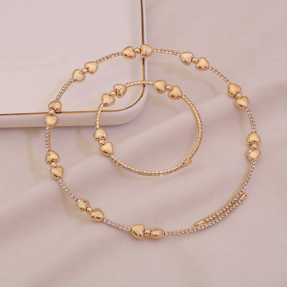 Bold Heart Choker Necklace Set