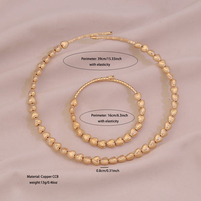 Bold Heart Choker Necklace Set