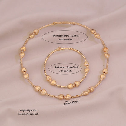 Bold Heart Choker Necklace Set