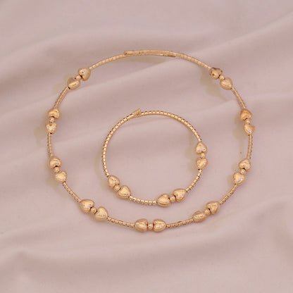 Bold Heart Choker Necklace Set