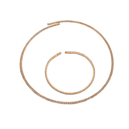 Radiant Claw Rhinestone Choker Set