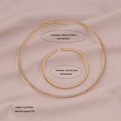 Radiant Claw Rhinestone Choker Set