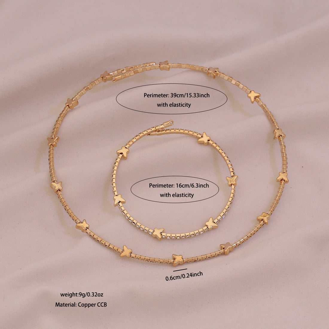 Radiant Claw Rhinestone Choker Set