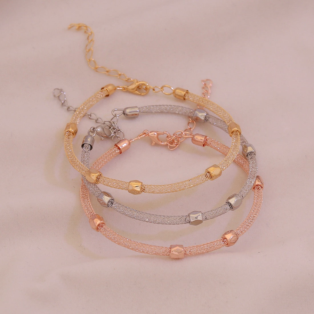 Lustre Glow Rhinestone Cuff Set