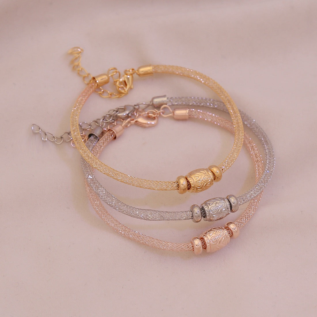 Lustre Glow Rhinestone Cuff Set