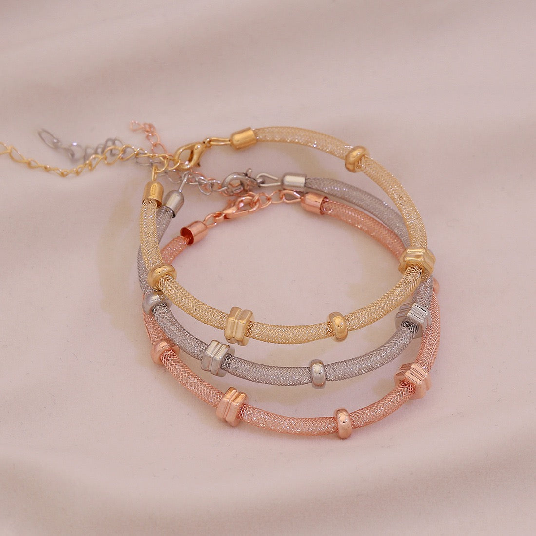 Lustre Glow Rhinestone Cuff Set