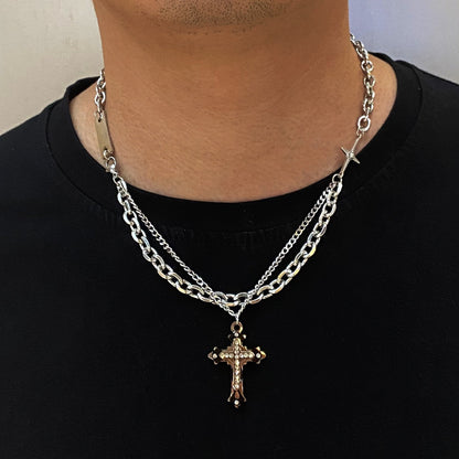 Titan Cross Cuban Chain Necklace
