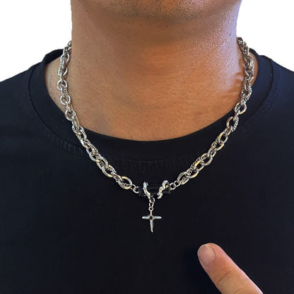 Titan Cross Cuban Chain Necklace