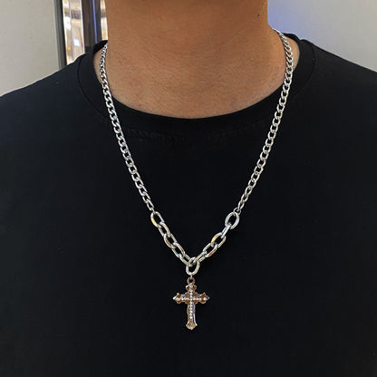 Titan Cross Cuban Chain Necklace