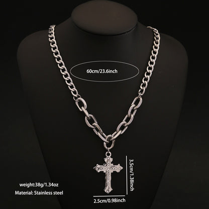Titan Cross Cuban Chain Necklace