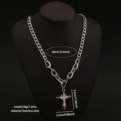Titan Cross Cuban Chain Necklace