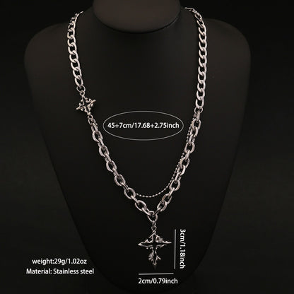 Titan Cross Cuban Chain Necklace