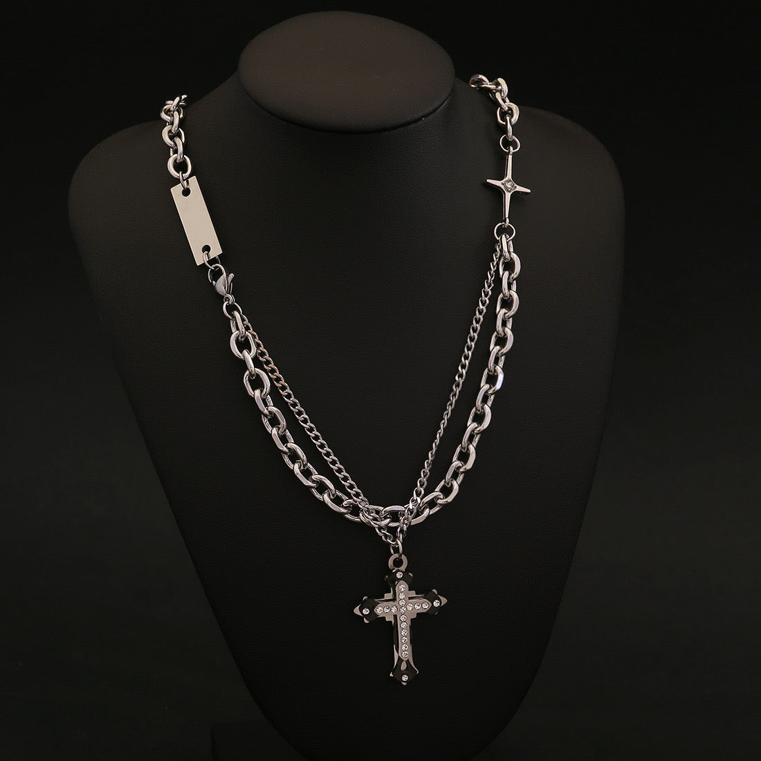 Titan Cross Cuban Chain Necklace