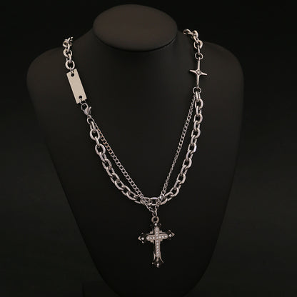 Titan Cross Cuban Chain Necklace