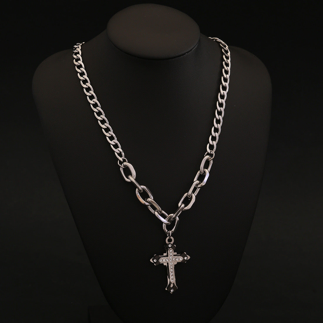 Titan Cross Cuban Chain Necklace