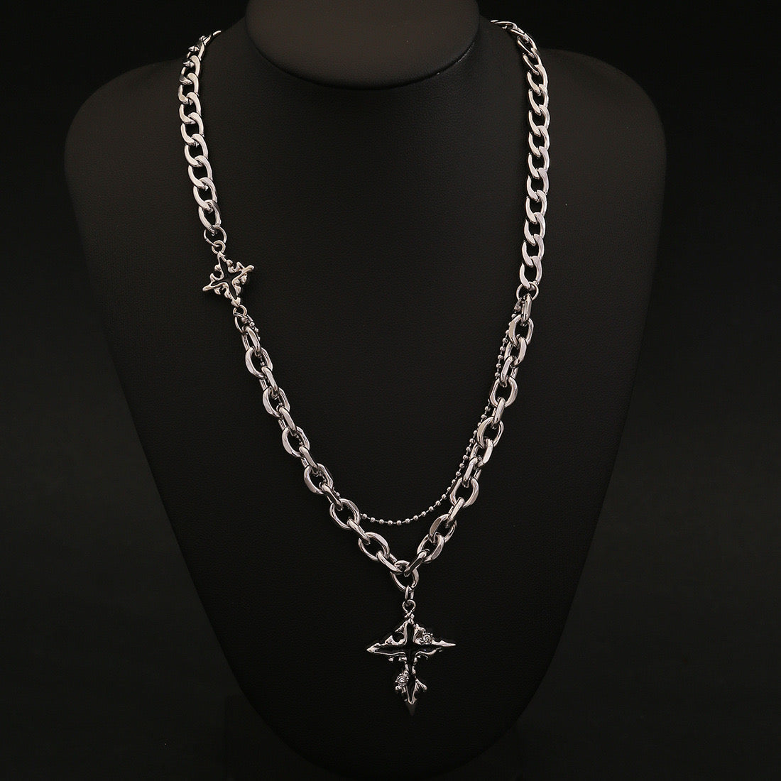 Titan Cross Cuban Chain Necklace
