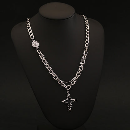 Titan Cross Cuban Chain Necklace