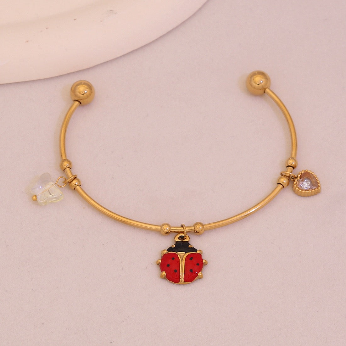 Blooming Heart Charm Bracelet