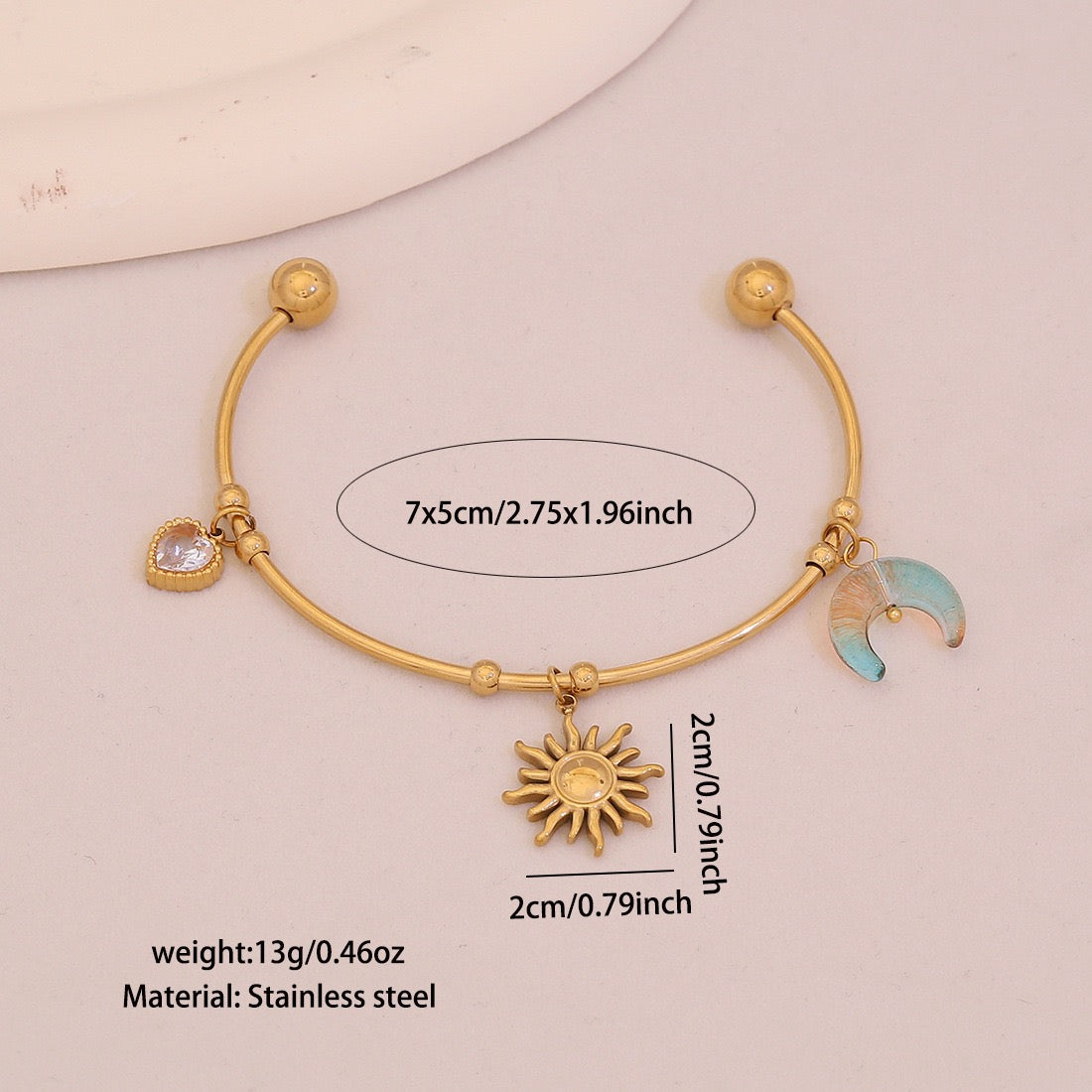 Blooming Heart Charm Bracelet