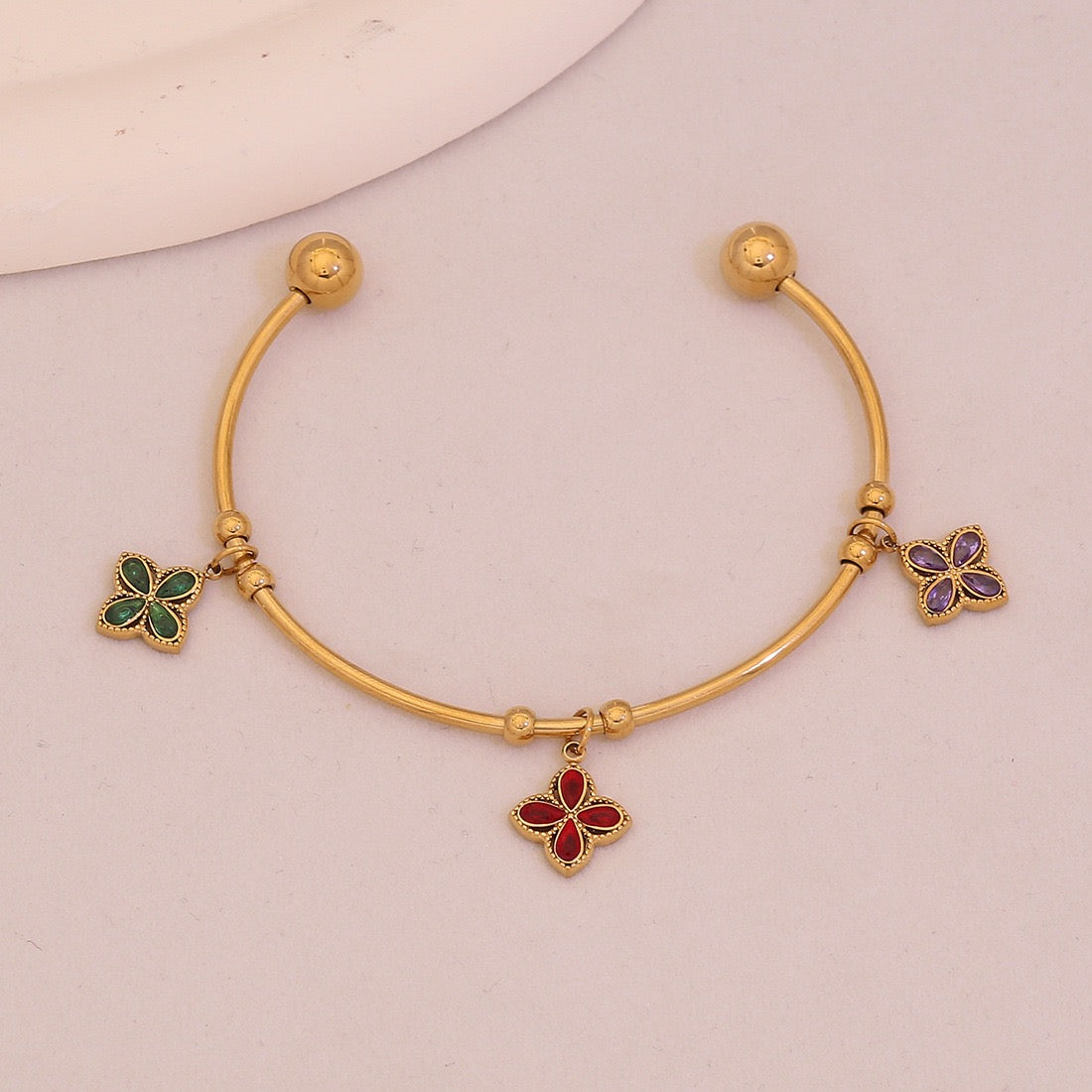 Blooming Heart Charm Bracelet
