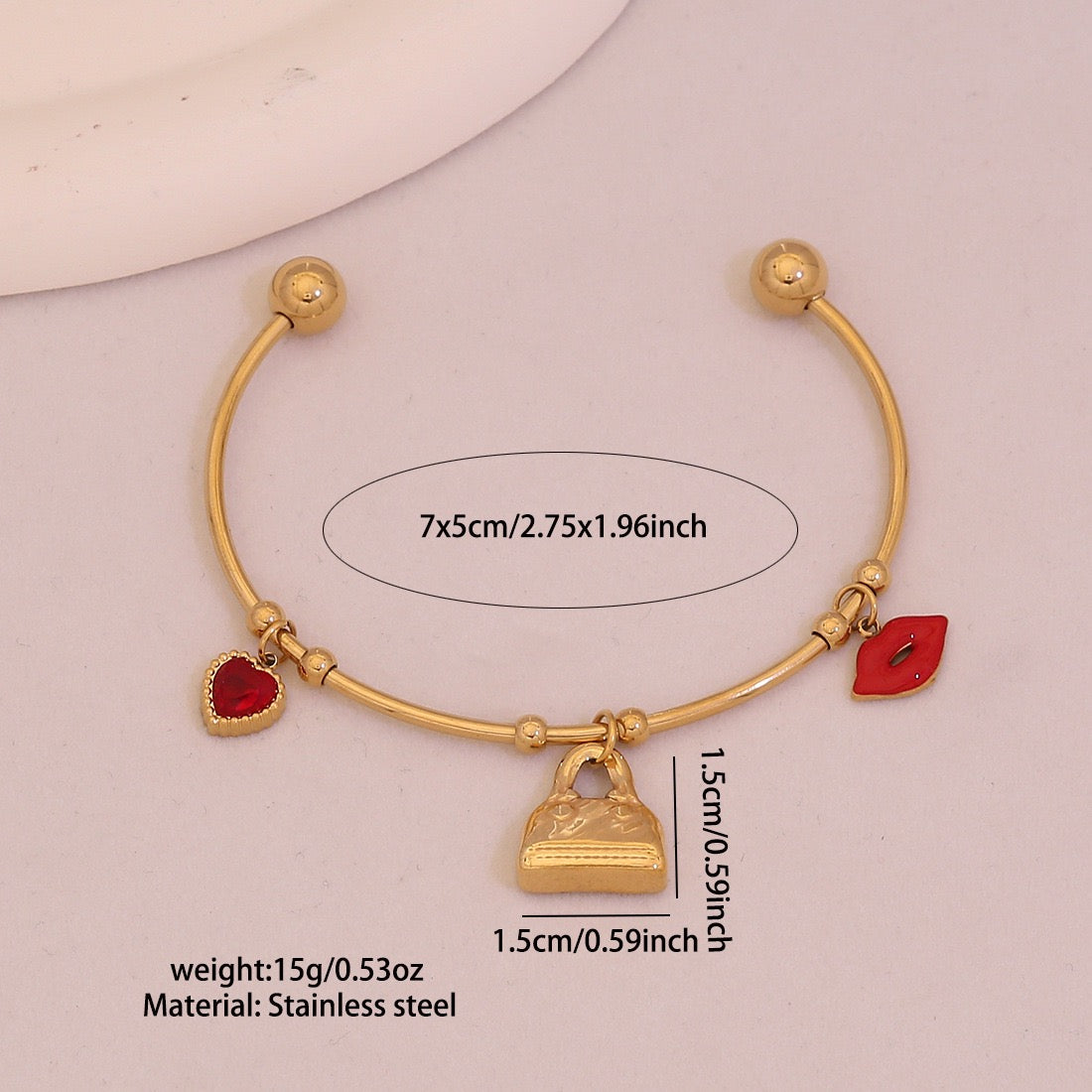 Blooming Heart Charm Bracelet