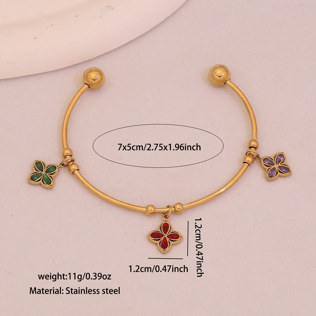 Blooming Heart Charm Bracelet